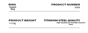 Specifications of irregular geometric ring made of eco-friendly titanium steel