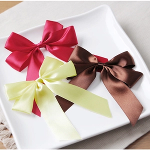 Handgefertigte Polyester Satin Schleifen Für Geschenkverpackung Backbeutel Dekoration Hochzeit Party DIY Haarschmuck Bastelschleifen