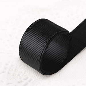 Black Grosgrain Ribbon Polyester Ribbed Tape For Gift Wrapping DIY Craft Baking Decoration Accessory Wedding Party