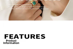 Detail of 18k gold plated stainless steel ring featuring a rectangular malachite stone