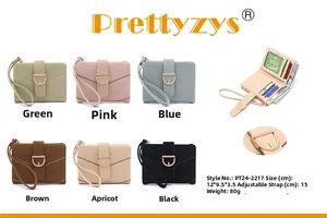 Short quilted women wallet featuring V-stitch pattern and multiple card slots in six colors
