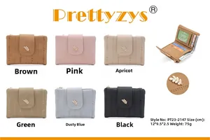 Internal view of women's leaf buckle wallet showing multiple card slots and storage compartments