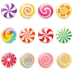 Aimants de Réfrigérateur de Bonbons Colorés Ronds en Verre de Cristal Tranches de Fruits Autocollants Magnétiques Pour Cuisine Maison Bureau