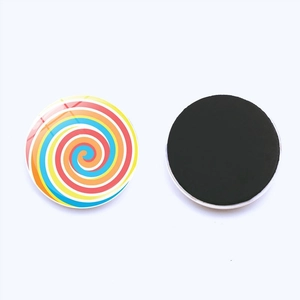 Magnets de frigo sucette colorés 25mm en verre cristal avec dos magnétique pour décoration