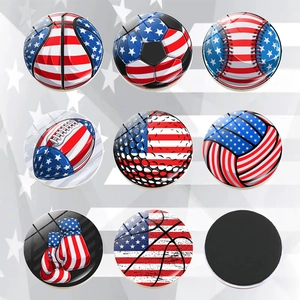 US Flag Sports Glass Fridge Magnet Magnetic Whiteboard Sticker Basketball Soccer Football Refrigerator Decoration