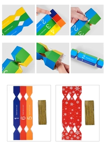 Step-by-step DIY assembly guide for colorful candy-shaped wedding gift paper boxes