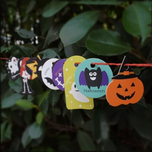 Halloween Weißer Karton Lutscher Einsteckkarten Kürbis Geist Fledermaus Design Dekorative Geschenkanhänger Für Festliche Party Deko
