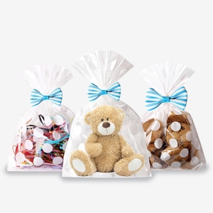 Polyester Gestreept Lint Strikken Met Gouden Metalen Binddraden Voor Cadeauzakjes Bakken Verpakking Decoratie Roze Blauw Geel