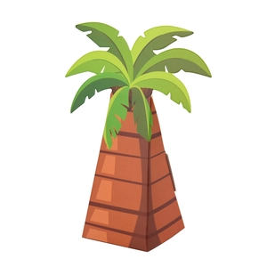 3D tropical palm tree paper candy gift boxes for summer party decorations and favors