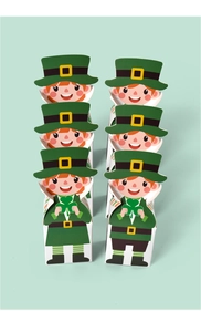 Détail de boîtes à bonbons Leprechaun pour la Saint-Patrick avec trèfle et barbe