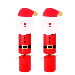 Set di scatole regalo di Natale per caramelle con design Babbo Natale e nastro dorato