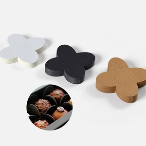 Folding Paper Chocolate Wrappers Specialty Cardboard Petal Shape Liners For Valentine's Day Wedding Party Dessert Decor