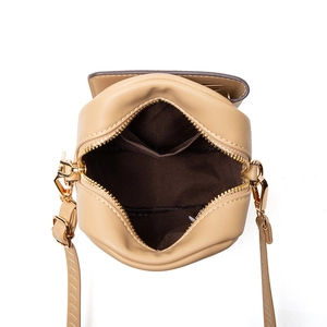 Vertical floral crossbody phone bag with internal storage compartment and golden zipper