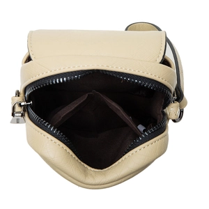 Sac bandoulière beige pour téléphone en similicuir avec compartiment interne spacieux