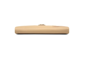 Detail view of the high-quality textured PU leather side and floral pattern on the wallet