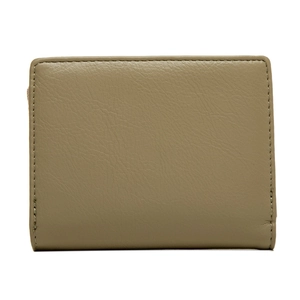 Detailed macro view of olive green pebbled leather texture and reinforced stitching