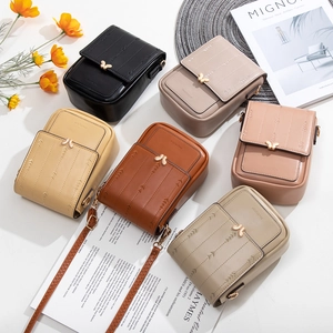 Sac bandoulière minimaliste pour femme avec motif blé et fermoir papillon
