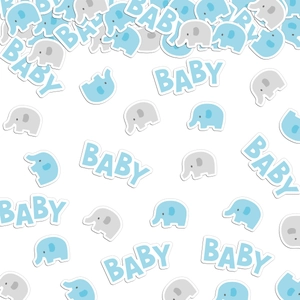 Elephant Baby Shower Confetti Blue Gray Color Paper Table Scatters For Birthday Party Decoration Newborn Celebration Event Supplies