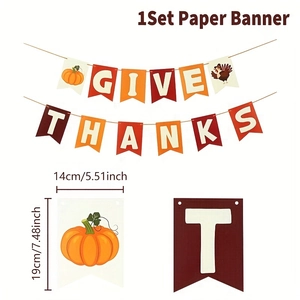 Detailansicht des Erntedankfest-Banners mit Maßen der 14x19 cm großen Papierkarten