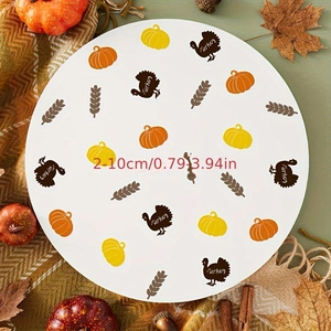 Thanksgiving party confetti with maple leaf and turkey designs for autumn table decor
