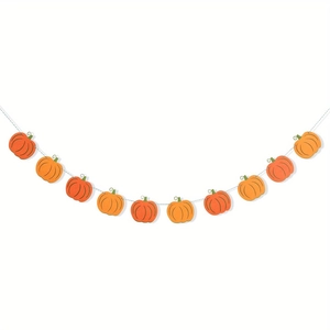 Guirlande de citrouilles en papier orange pour décoration de fête de Thanksgiving