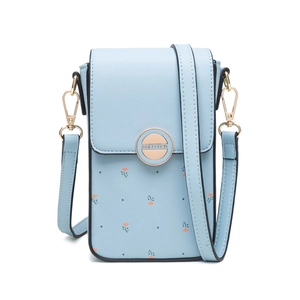 Borsa A Tracolla Per Cellulare Da Donna In Pelle PU Stampa Floreale Slot Per Carte Piccola Borsa A Spalla Verticale