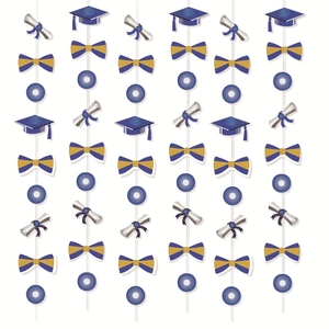 Graduation Party Garland Hanging Decorations Paper Doctoral Cap Diploma Scroll Bow Tie Backdrop Celebration Streamers