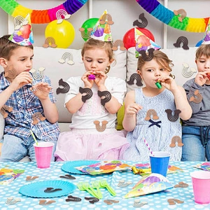 Regenbogen Konfetti in Morandi Farben für Babypartys und Kinderzimmer Dekorationen