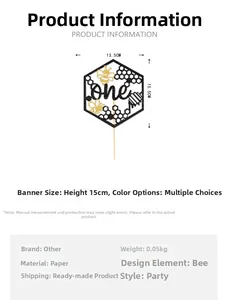 Detaillierte Größenangaben für Bienen-Thema Kuchendeckel mit Maßen von 13,5x15,5 cm