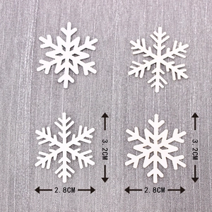 White snowflake Christmas confetti decorations 100pcs set 3.2cm for holiday party decor