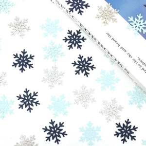 Winter Christmas snowflake confetti set in blue and silver glitter for party decor