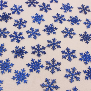Glitter Paper Snowflake Confetti Christmas Party Table Decorations Winter Wonderland Blue Snowflake Ornaments For Festival Celebration