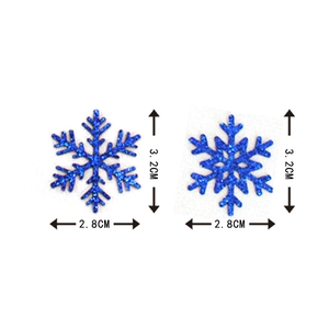 Deep blue glitter snowflake confetti set 100pcs for Christmas party table decoration