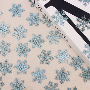 Blue glitter snowflake confetti for Christmas party decoration and table scatters