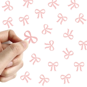 Coriandoli fiocco rosa glitterati e adesivi nail art per decorazioni feste e DIY