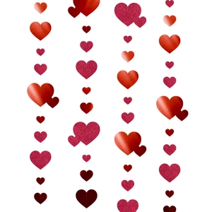 Heart Garland Hanging Decoration Glitter Paper Love Hearts For Valentine Wedding Anniversary Romantic Party Background Layout