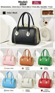 Guide des tailles détaillé pour sac à main vintage avec fermoir perle en sept coloris