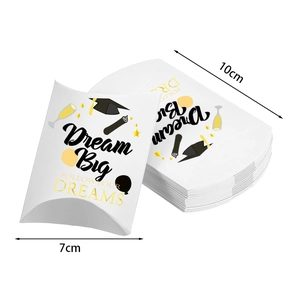 Κουτιά αποφοίτησης Dream Big με σχέδιο καπέλου, μέγεθος 10x7cm για κεράσματα πάρτι
