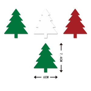 Weihnachtsbaum-Filzanhänger in Rot Weiß und Grün für festliche Partydekorationen
