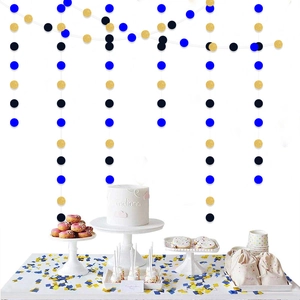 Ghirlanda di Carta Rotonda Stagione Laurea 2026 Pois a Cerchio Glitterati Streamer Appesi Per Decorazioni Festa Aula Sfondo