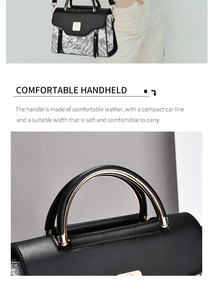 Detail of comfortable leather handle with fine stitching and golden swan metal buckle