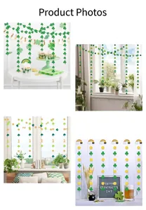 Guirlandes de trèfles de la Saint-Patrick et ensemble de décorations de fête arc-en-ciel