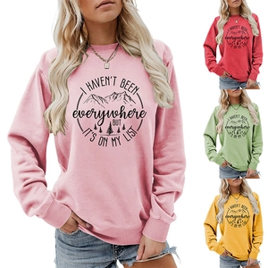 Multi-color hoodie options showing ribbed cuffs and travel graphic on soft fabric