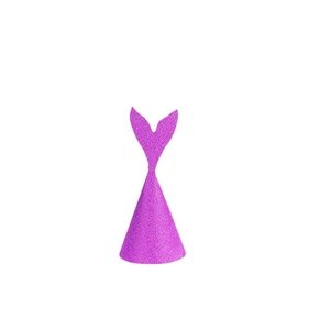 Sparkling purple laser mermaid tail party hat for girls birthday photo props