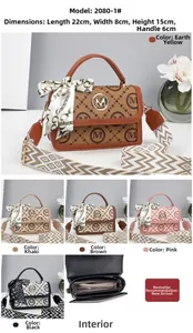 Detail view of the multi-layer zipper compartments and inner structure of the crossbody bag