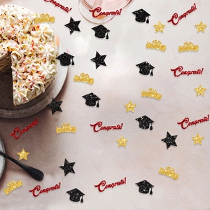 Graduation Party Confetti Glitter Stars Mortarboard Diploma Congrats Table Scatter For Grad Celebration Party Decorations