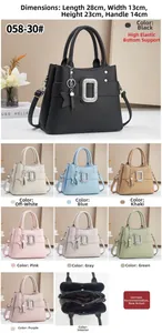 Detailed size guide for the lychee pattern handbag showing dimensions 28x13x23cm and handle