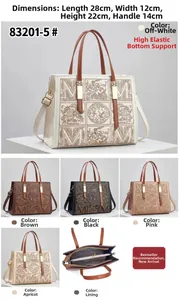 Detailed size specifications for women's embroidered tote bag with 28x12x22cm dimensions
