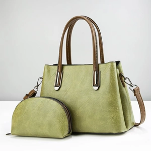 Sacs À Main En Cuir PU Pour Femmes Ensemble De Sacs Assortis Vintage Texture Grand Fourre-tout Et Pochette Sac À Épaule Chic