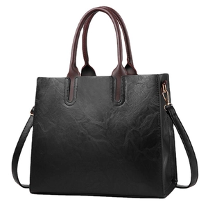 Retro PU Leather Tote Bag For Women Large Capacity Business Commute Handbag With Detachable Shoulder Strap Work Travel Bag